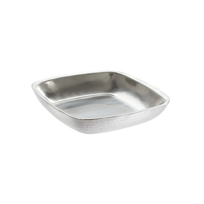 American Metalcraft DWHSSEA10 10" Stainless Steel Square Silver Double Wall Seafood Tray
