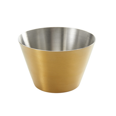 American Metalcraft SATSCG4 4 Oz. Stainless Steel Gold Round Sauce Cup