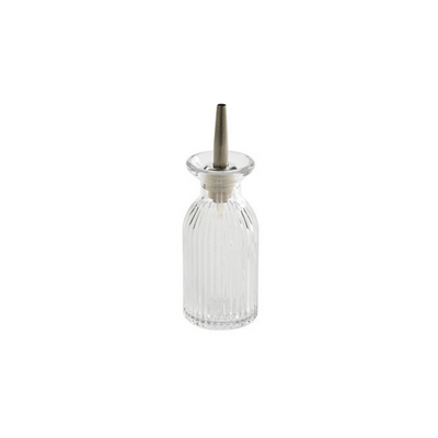 American Metalcraft BBF3 3 Oz. Fluted Stainless Steel or Silicone Glass Bitter Bottle