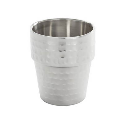 American Metalcraft FCSH10 10 Oz. Stainless Steel Hammered Fry Cup