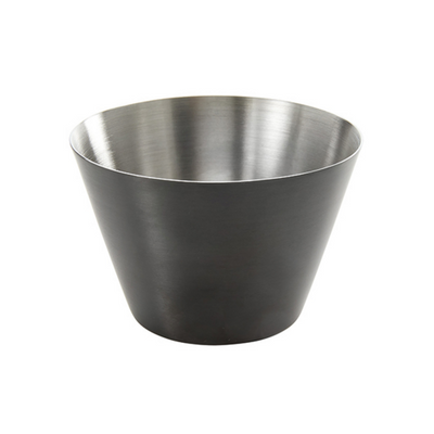 American Metalcraft SATSCB4 4 Oz. Stainless Steel Black Round Sauce Cup