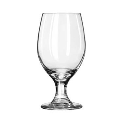 Libbey 3010 14 Oz. Clear Glass Safedge Rim and Foot Guarantee Banquet Goblet