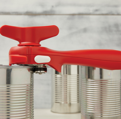Kuhn Rikon 2242 8" L x 2" W Red Auto Safety Can Opener