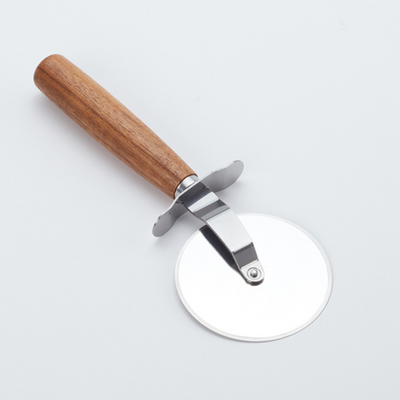 American Metalcraft PCA3 3.5" Dia. Acia Wood Handle Loft Collection Pizza Cutter