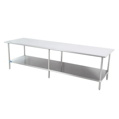 Sapphire Manufacturing SMT-2496S 24" D x 96" W Stainless Steel 18 Gauge Work Table with Undershelf