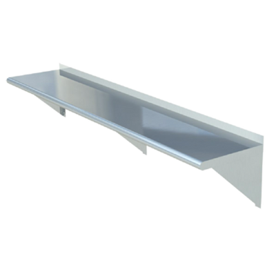 Sapphire Manufacturing SMWS-12120 120" W x 12" D Stainless Steel 18 Gauge Wall Mounted Shelf