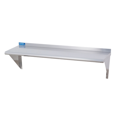 Sapphire Manufacturing SMWS-1448 48" W x 14" D Stainless Steel 18 Gauge Wall Mounted Shelf