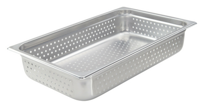 Sapphire Manufacturing SM-STPF104 4" Deep Stainless Steel 24 Gauge Perforated Steam Table Pan