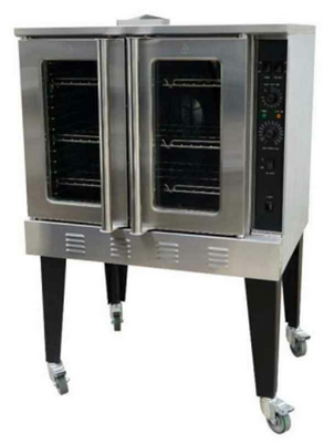 Sapphire Manufacturing SE-CO1D-NG 38" W Stainless Steel Front Natural Gas Single-Deck Sapphire Convection Oven - 54,000 BTU