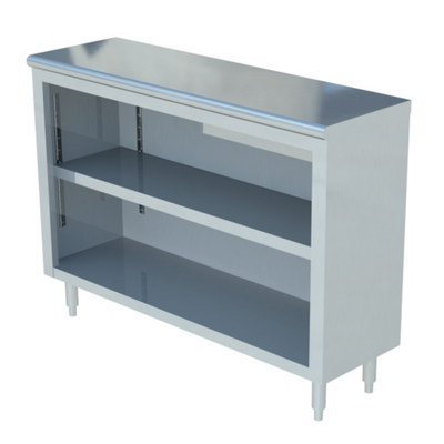 Sapphire Manufacturing SMDC-1536 36" W x 15" D Stainless Steel Open Front Enclosed Base Dish Cabinet