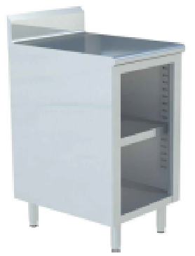 Sapphire Manufacturing SMDCB-2418 18" W x 35.5" H Stainless Steel Chef Table