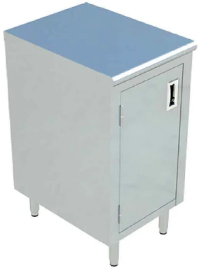Sapphire Manufacturing SMDC-2424H 24" W x 24" D Stainless Steel Cabinet Base with Hinged Door Chef Table