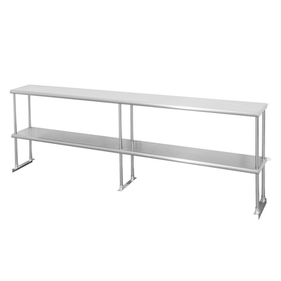 Sapphire Manufacturing SMDOS-1496 96" W x 14" D 18 Gauge Stainless Steel Double Overshelf