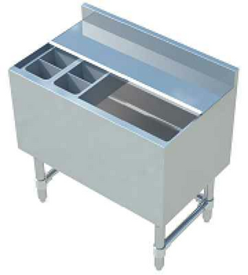 Sapphire Manufacturing SMIB-1830CP10 30" L Stainless Steel 10 Circuit Insulated Underbar Ice Bin