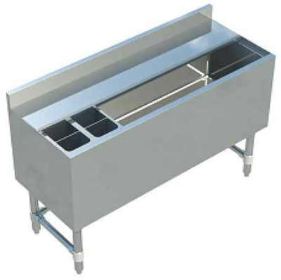 Sapphire Manufacturing SMIB-1848CP7 48" L Stainless Steel 10 Circuit Insulated Underbar Ice Bin
