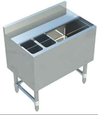 Sapphire Manufacturing SMIB-1830CP7 30" L Stainless Steel 7 Circuit Insulated Underbar Ice Bin