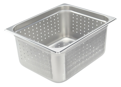 Sapphire Manufacturing SM-STPF206 6" Deep Stainless Steel 24 Gauge Perforated Steam Table Pan