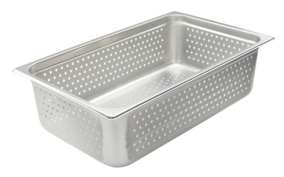 Sapphire Manufacturing SM-STPF106 6" Deep Stainless Steel 24 Gauge Perforated Steam Table Pan