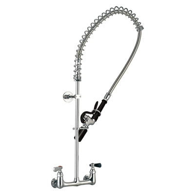 Sapphire Manufacturing TPRF-8 8" Centers Stainless Steel Backsplash and Wall Mount Tap Pre-Rinse Faucet