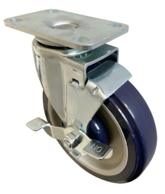 Sapphire Manufacturing SM-CS213 250 Lbs. Polyurethane Wheel Rectangular 2.38" x 3.63" Plate Caster