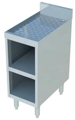 Sapphire Manufacturing SMBGR-121 12" W x 21" D Stainless Steel Underbar Glass Rack Unit with Open Base