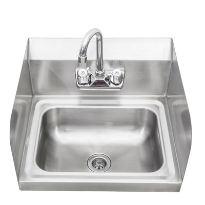 Sapphire Manufacturing SMHS-01-D 17" W x 14" H Stainless Steel Wall Mounted With Splash Guard Hand Sink