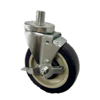 Sapphire Manufacturing SM-CS246 250 Lbs. Polyurethane 5" Wheel Threaded Stem Caster