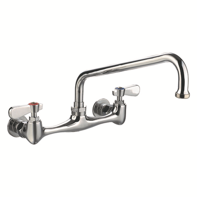 Sapphire Manufacturing TWMF-812 8" Centers 12" Swing Spouts Backsplash and Wall Mount Tap Faucet