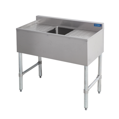 Sapphire Manufacturing SMBS-1D 36" W x 18.75" D Stainless Steel 1-Compartment Underbar Sink
