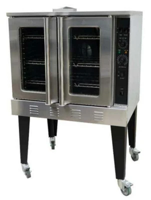 Sapphire Manufacturing SE-CO1D-LP 38" W Stainless Steel Front Liquid Propane Single-Deck Sapphire Convection Oven - 54,000 BTU