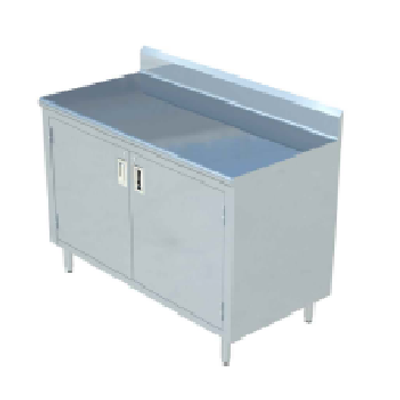 Sapphire Manufacturing SMDCB-2448HL 48" W x 24" D 304 Stainless Steel Cabinet Base with Hinged Doors Work Table
