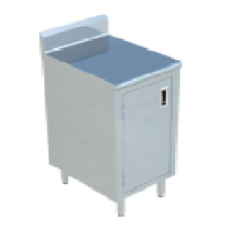 Sapphire Manufacturing SMDCB-2418H 18" W x 24" D 304 Stainless Steel Cabinet Base with Hinged Doors Work Table