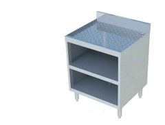 Sapphire Manufacturing SMBGR-241 24" W x 21" D Stainless Steel Open Base with Adjustable Shelf Underbar Glass Rack Unit