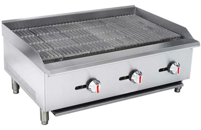 Sapphire Manufacturing SE-CCB48-LP 48" W Cast Iron Grate 4 Burners Countertop Liquid Propane Sapphire Charbroiler - 120,000 BTU