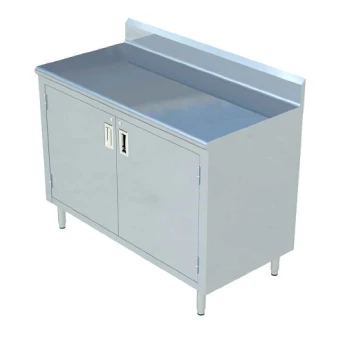 Sapphire Manufacturing SMDCB-3036HL 36" W x 30" D 304 Stainless Steel Cabinet Base with Hinged Doors Work Table