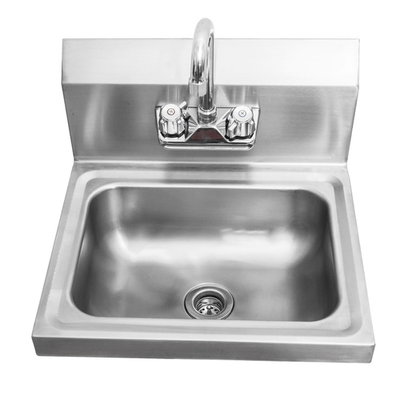 Sapphire Manufacturing SMHS-01 17" W x 14" H Stainless Steel Wall Mounted Open Sided Hand Sink