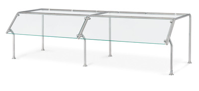 Vollrath CB98653 3/8" Thick Tempered Glass Single Sided Buffet Contemporary Breath Guard