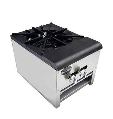 SABA SP-1 18" W Stainless Steel Natural Gas Stockpot Range - 110,000 BTU