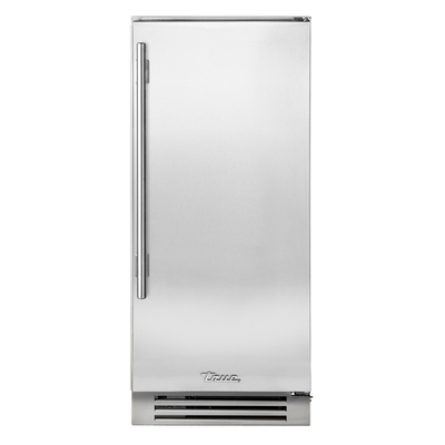 True TUI-15-R-SS-D 14.88" W Stainless Steel Solid Door Self-Contained Refrigeration One-Section Undercounter Ice Machine - 115 Volts