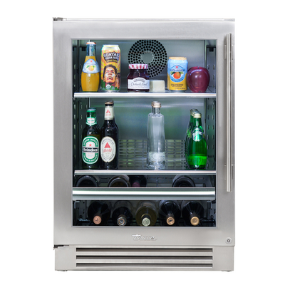 True TBC-24-L-SG-C 23.88” W Stainless Steel Glass Door Undercounter Beverage Center – 115 Volts