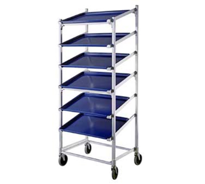 New Age 1139 (9) 18" x 26" Pans All-Welded Aluminum Mobile Slant Display Rack