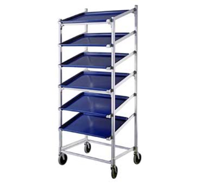 New Age 1139 (9) 18" x 26" Pans All-Welded Aluminum Mobile Slant Display Rack