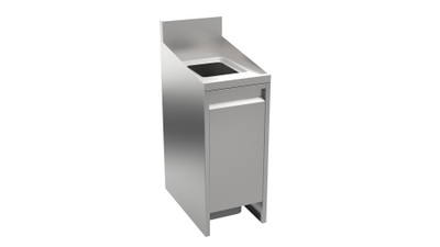 Krowne AL24-T14 14" W Stainless Steel Swing Door Alchemy Series Trash Station