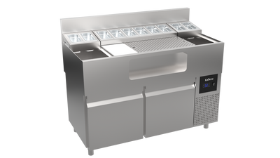 Krowne AL24-LAB48-R 48" W Stainless Steel Horizontal Alchemy Series The Forty-Eight Lab with Refrigeration Base