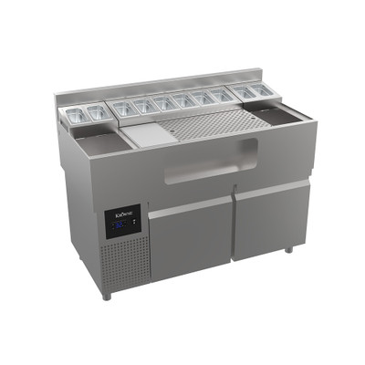 Krowne AL24-LAB48-R 48" W Stainless Steel Horizontal Alchemy Series The Forty-Eight Lab with Refrigeration Base