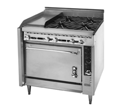 Montague V136-6 Legend 36" Heavy Duty Liquid Propane Range with 4 Burners - 175,000 BTU