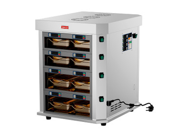 Omcan USA 48172 20.5" W Stainless Steel Electric Countertop Vertical Food Warmer - 220 Volts