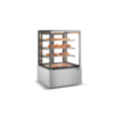 Omcan USA 48390 35" W Stainless Steel Floor Model Heated Display Case - 110 Volts