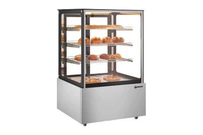 Omcan USA 48390 35" W Stainless Steel Floor Model Heated Display Case - 110 Volts