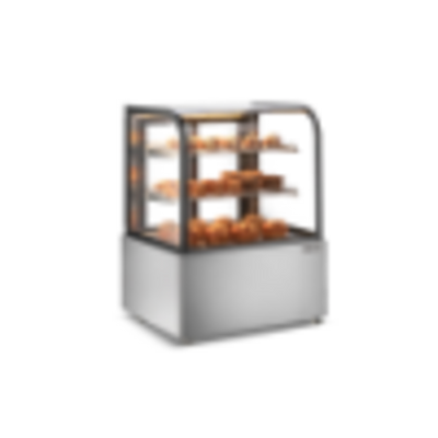 Omcan USA 48389 47" W Stainless Steel Floor Model Heated Display Case - 110 Volts